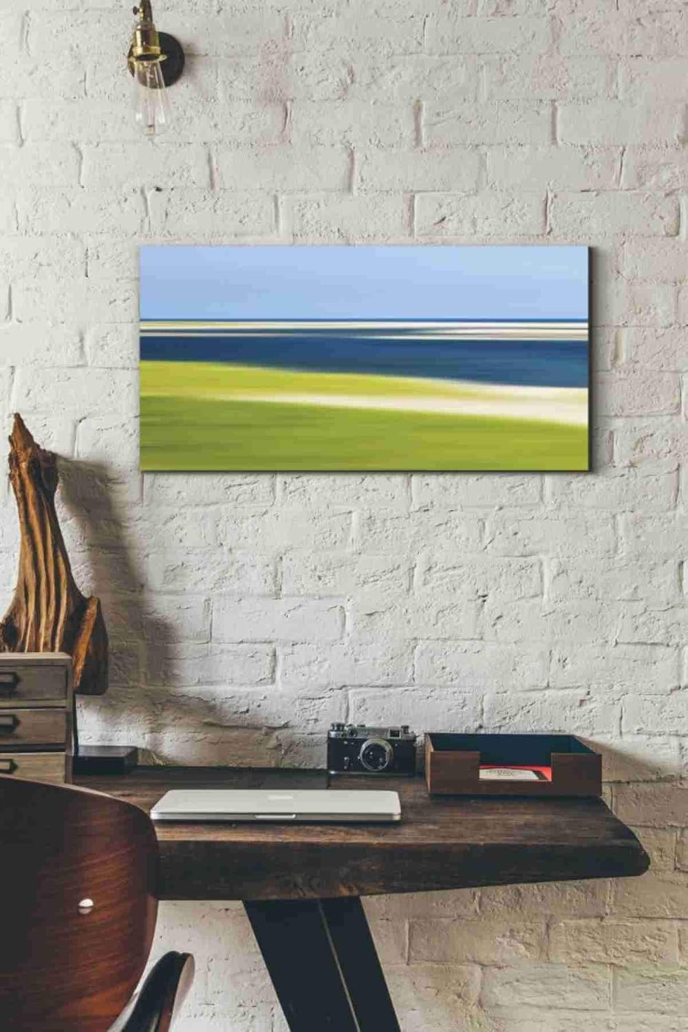 Epic Graffiti 'Cape Cod Low Tide' by Katherine Gendreau, Canvas Wall Art, 24"x12"