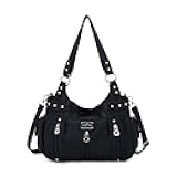 Angelkiss Large Purses and Handbags for Women Washed Faux Leather Crossbody Hobo Satchel Shoulder Handbag Tote Purse