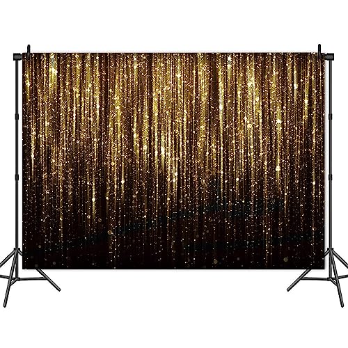 Fondo Fotográfico 9x6FT Negro y Dorado miniatura 2