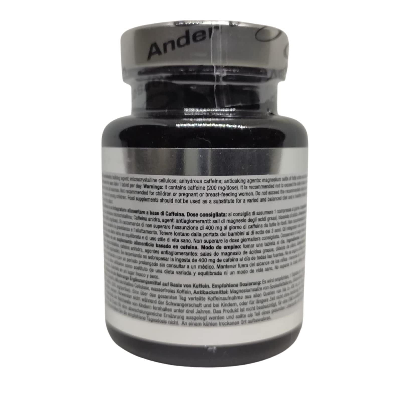 Anderson Integratore Alimentare Anderson Caffeine Caffeina - 100 Compresse