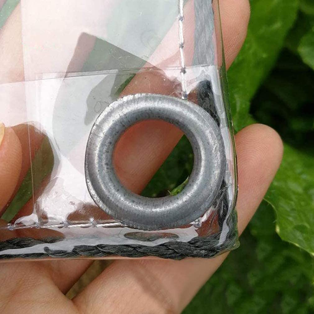 Lona de PVC transparente impermeable con ojales para cubierta de suelo de camping