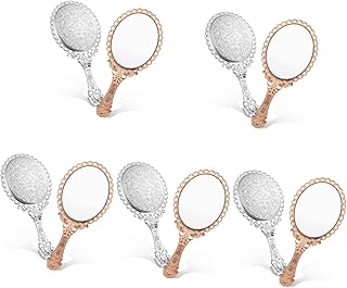 ADOCARN 10 Pcs Vanity Mirror Dresser Decor Vintage Hand Mirror Travel Makeup Mirror Hand Mirrors Vanity Handheld Mirror Retro Mirror Vintage Mirror Vintage Face Mirror Small Hand Mirror