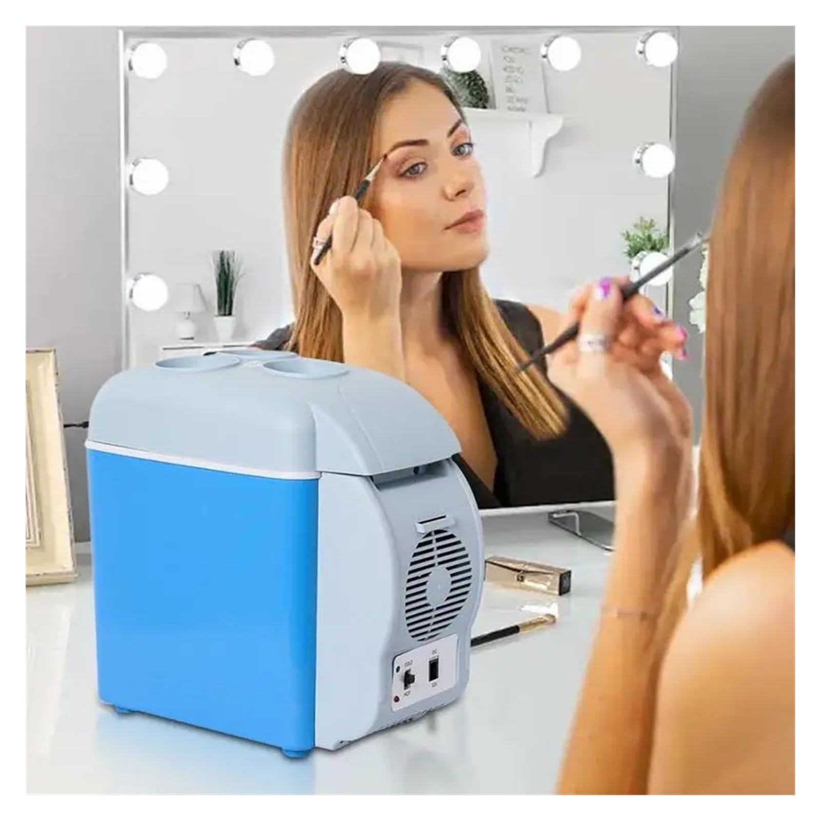 Mini refrigerador portátil for Coche de 7,5 l, 12 V CC, enchufable, Doble Modo, for Frutas