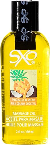 Aceite para masaje Sensual variedad de sabores, Hecho en México - 2 fl oz Piña Colada