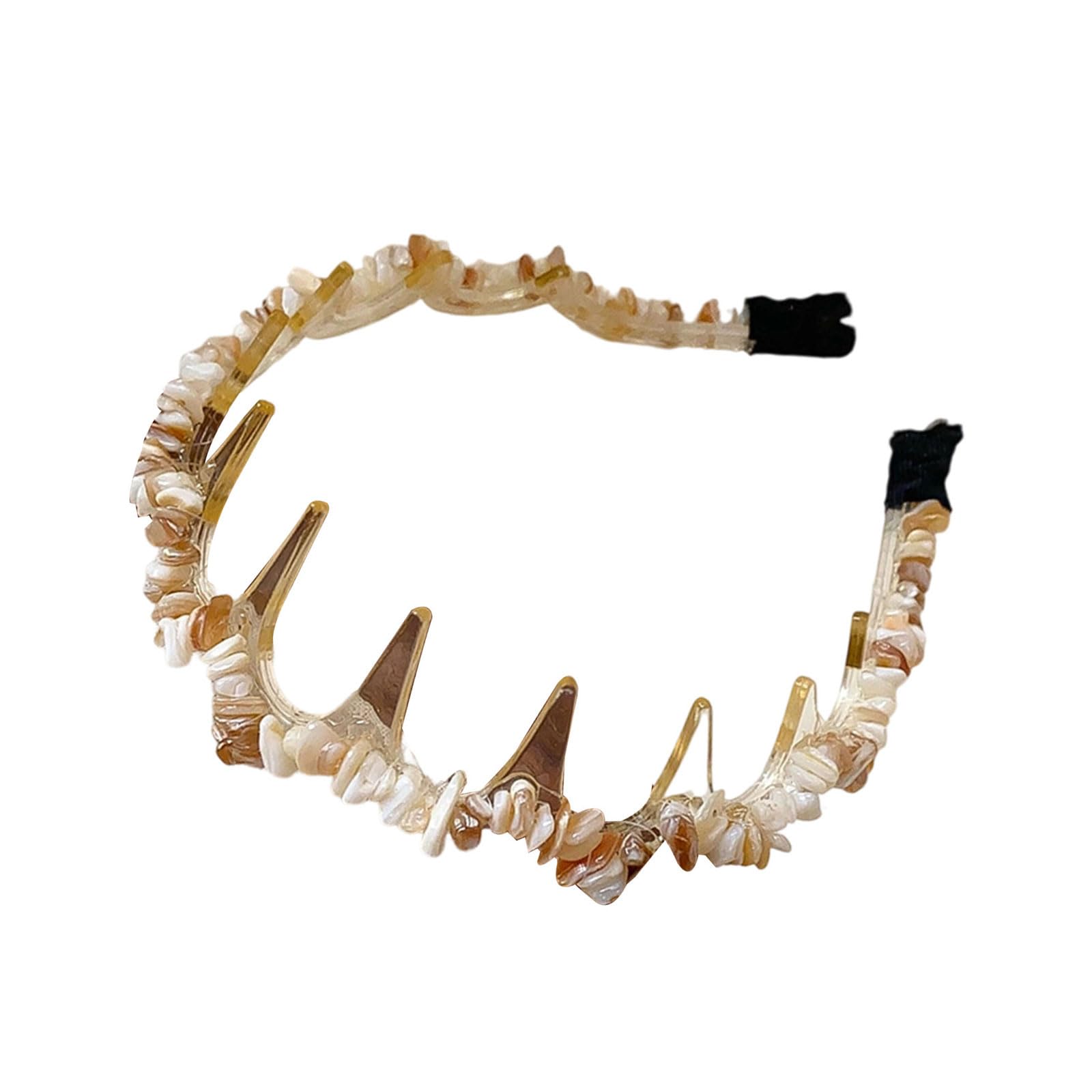 Fentency Stone Hair Hoops Crystal Teeth Headbands For Crowns Modern Hairs Accessory Acrylic For Women Girls