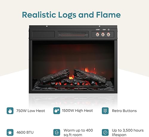 Miniatura 2 de Bestier Soporte de TV con chimenea de 63 pulgadas para televisores de hasta 70 pulgadas, centro de entretenimiento con puerta de granero con