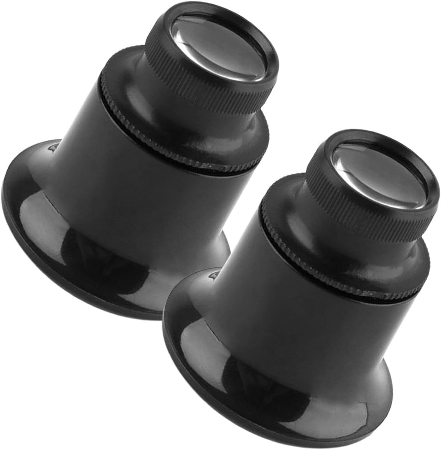 2pcs 20x Jewelers Loupe Magnifier Monocular Lens for Watch Repair and Jewelry Inspection, Portable Pocket Loupe for Detailed Craftwork and Small Object Examination