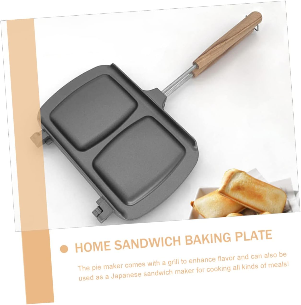 Sandwich Frying Pan Double-sided Non-stick Stovetop Press Sandwich Maker Home Cookware