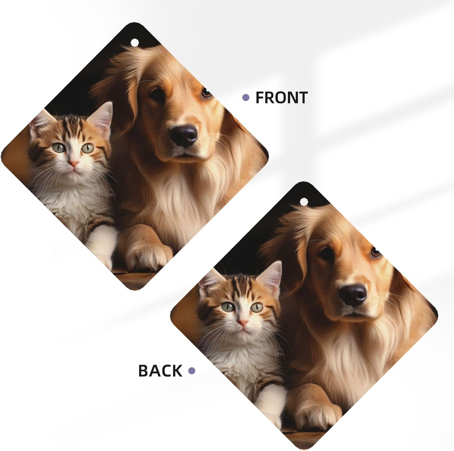 6 Pcs Car Air Fresheners Personalized Dog And Cat Aromatherapy Tablets Hanging Fragrance Scented Cards Funny Incense Chips For Rearview Mirror Accessories image 3