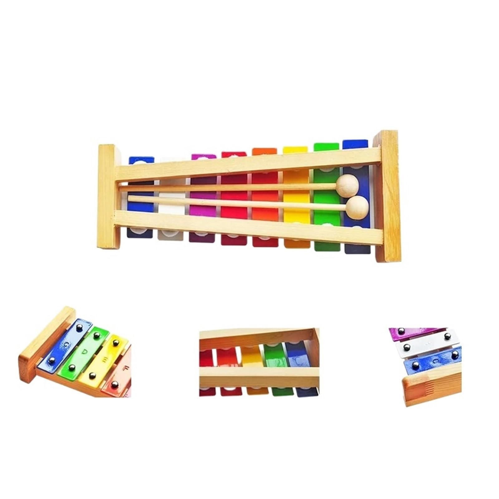 Wood Xylophone 8 Notes/Keys | Barra di metallo colorato, strumento musicale