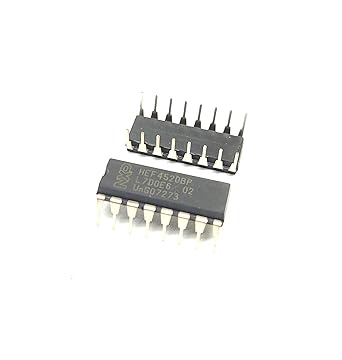 INVENTO 2Pcs CD4520BE HEF4520BP 4020 IC Logic IC Binary Up Counter, 8 MHz, 2 Gate, 3 V to 18 V, DIP-16
