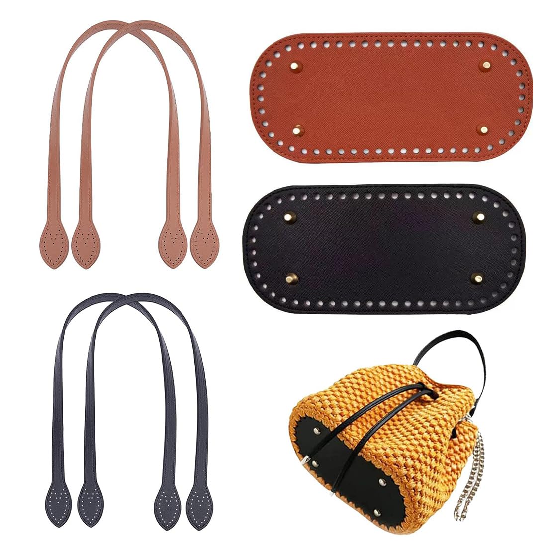 6 Piezas Materiales para Hacer Bolsos Fondo de la Bolsa Cojín de Parte Inferior de Bolso Fondo de Bolsos Bolsa de Pieza de Fondo para Accesorios Hechos a Mano del Bolso DIY