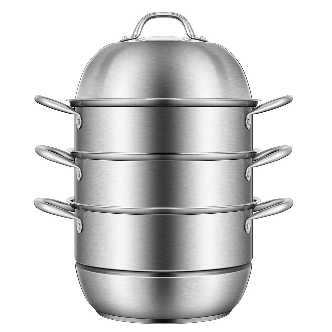 VIVOHOME 3Tier 10Qt 12.2 Inch 304 Stainless Steel Steamer Pot Steaming