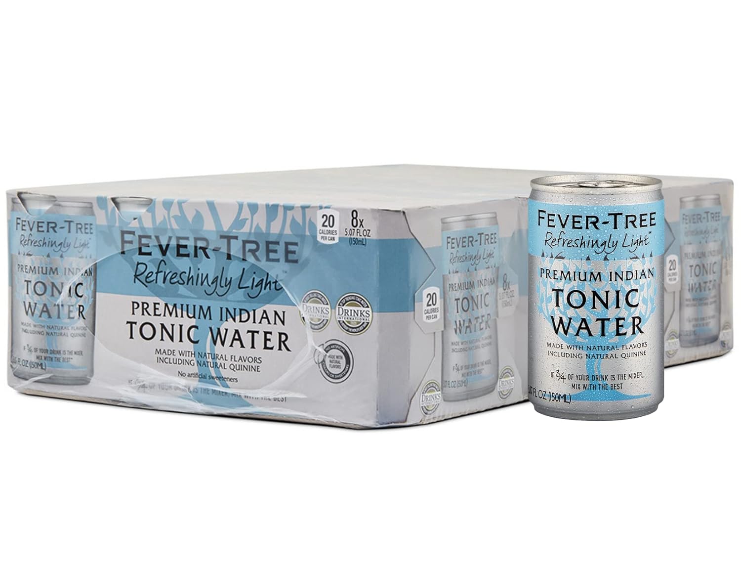 FeverTree Light Tonic Water Cans, 24pk/5.07 fl oz, Lower