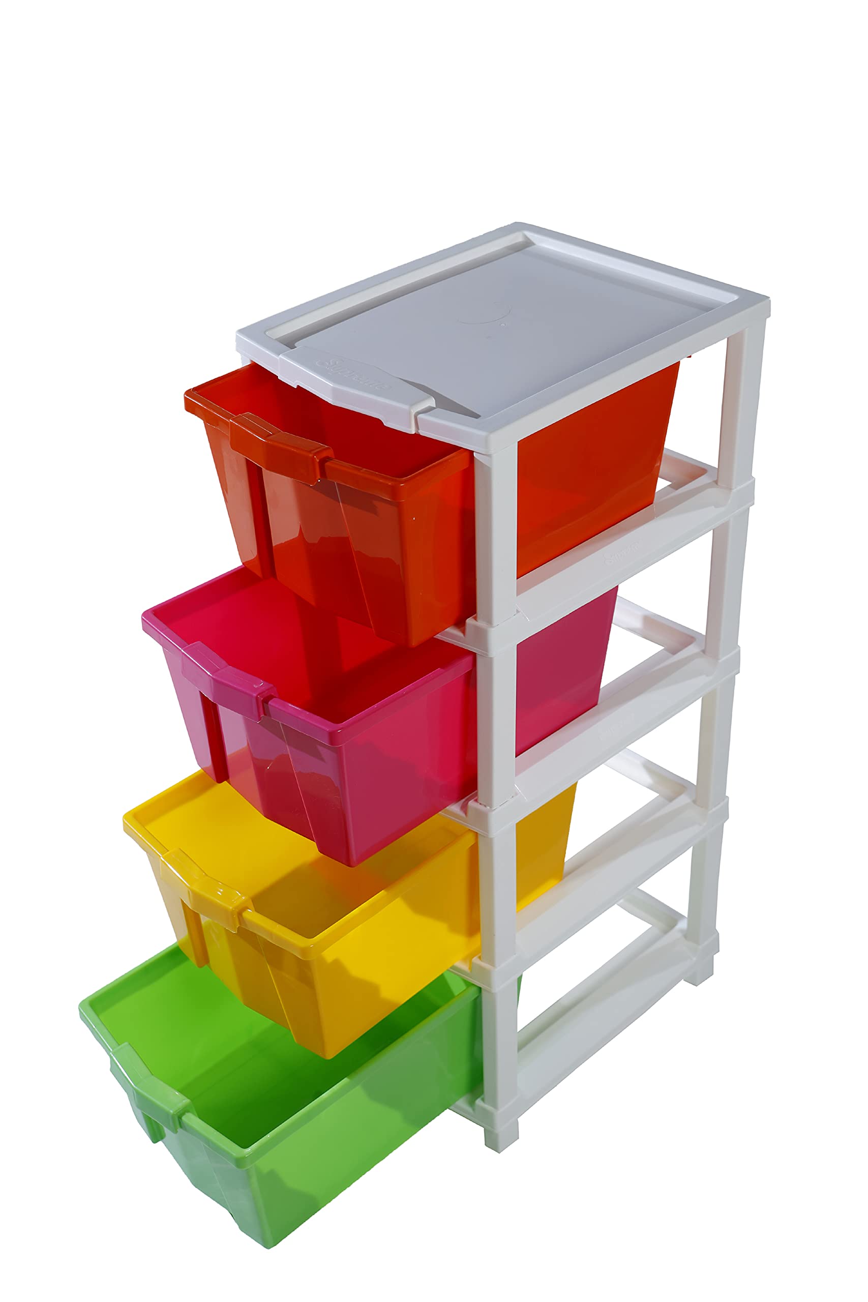 Dahuja Furnishers Supreme Portable Chester Plastic Extra Large Multi-Purpose Modular Drawer Rack Storage Organizer For Home Multi-Colour