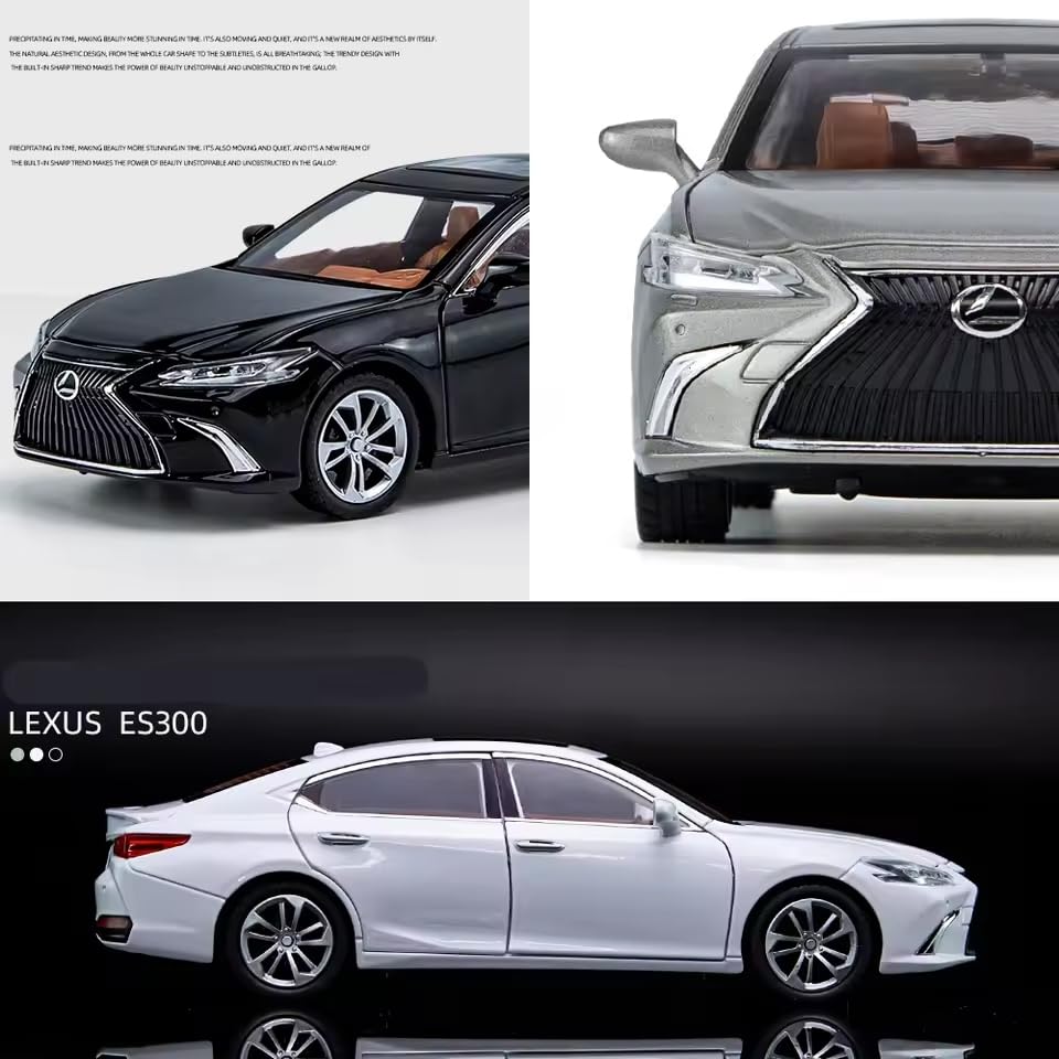 Image of Alokik Enterprise Lexus ES300 Alloy 1:24 Scale Model Die-Cast Metal Car Scale Model Pull-Back Toy Car with Light & Sound Best Gifts Toys Kids【Color As Per Stock】