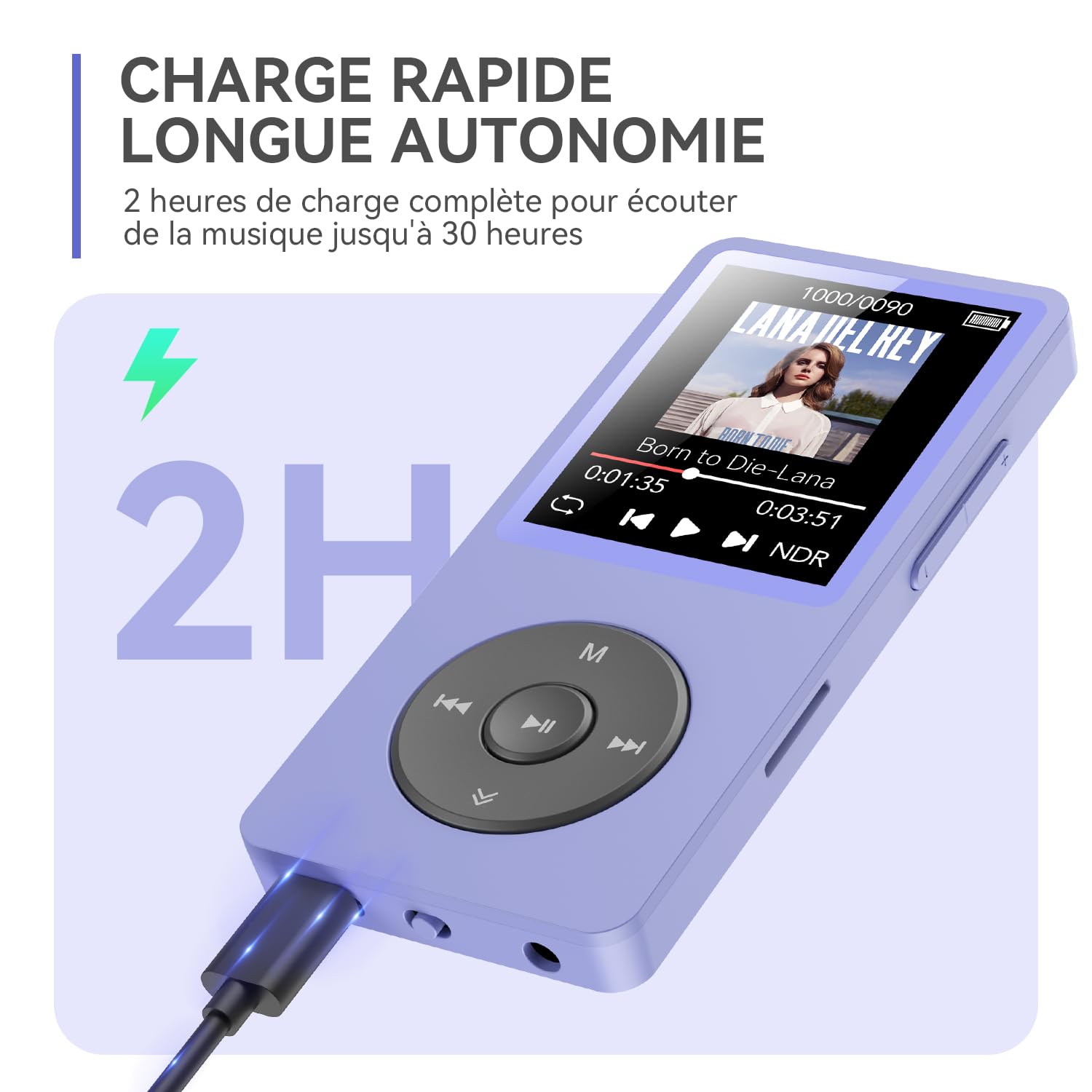 AGPTEK Lecteur MP3 Bluetooth 5.3 32Go, Baladeur MP3 Numérique pour Enfants