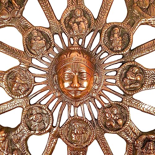 Image of Apka Mart The Online Shop Hand Crafted Sun Chakra Wall Hanging 20 Inch Sun Wall Hanging for Wall Decor, Home Decor, Room Decor, Vastu and Gifts