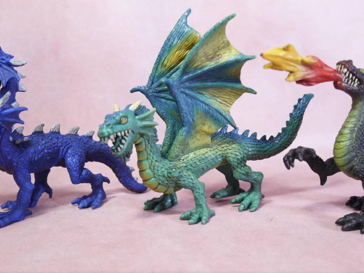 Amazon.co.jp: アニマルプラネット ドラゴン ソフビ 3体セット 全高12