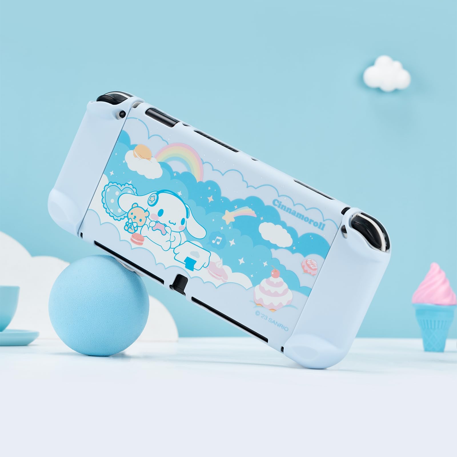 Kuitmor Funda Protectora para Switch OLED, Carcasa Exterior de PC Duro y Cubierta Antiarazones - Compatible con la Consola Switch OLED