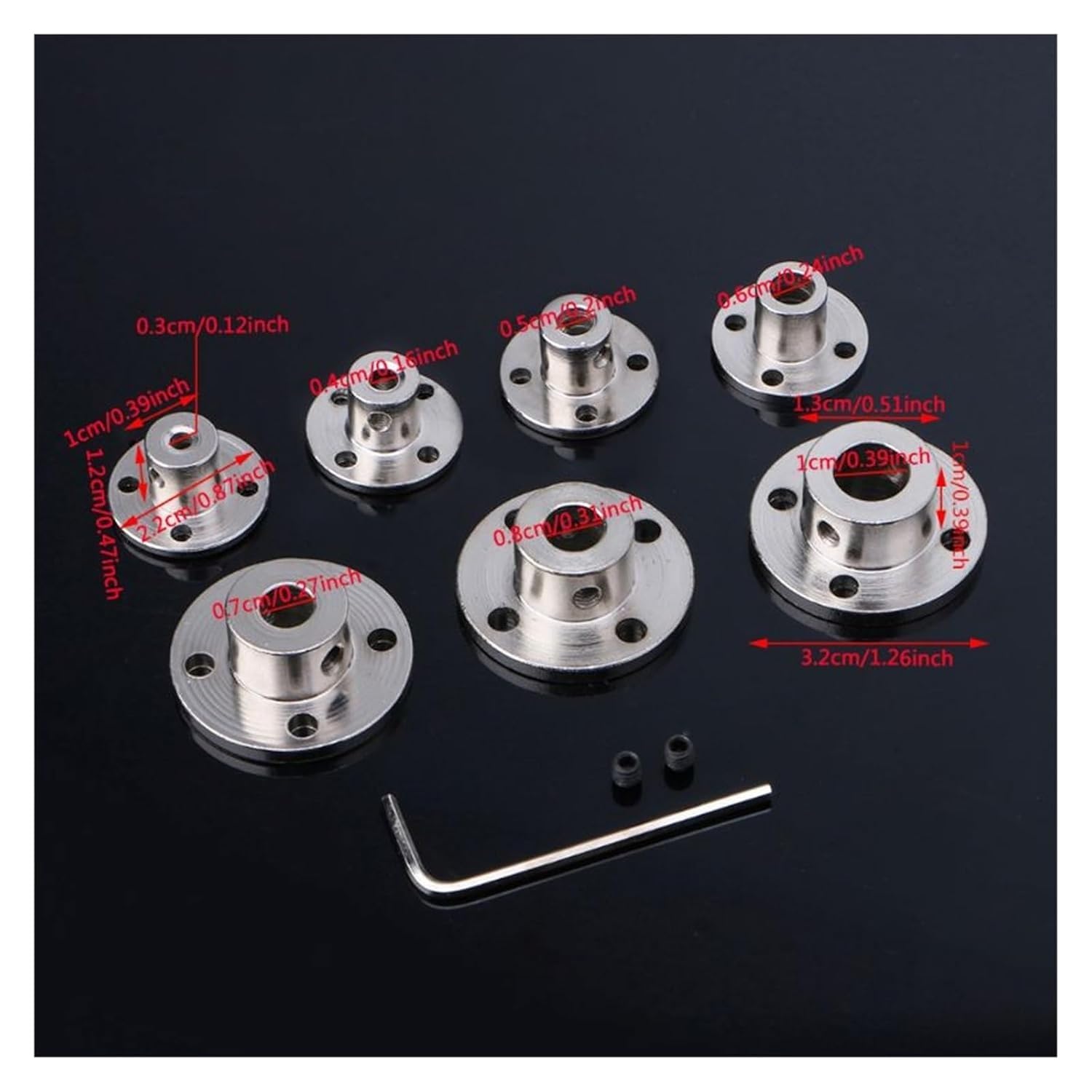 Kupplung, Flanschkupplung, starre, 2 Stück Kupplung Motorführung Wellenkupplung Motoranschluss(3MM)
