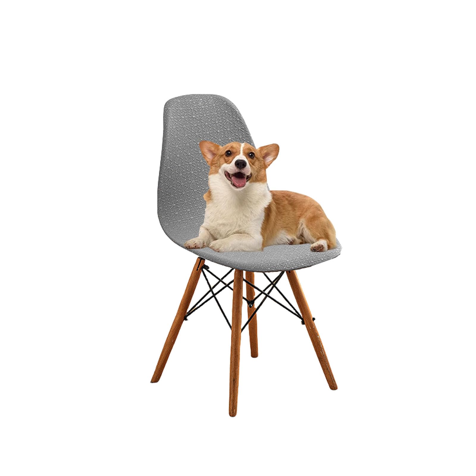 Housse de chaise en élasthanne gris clair pour une décoration de salle moderne