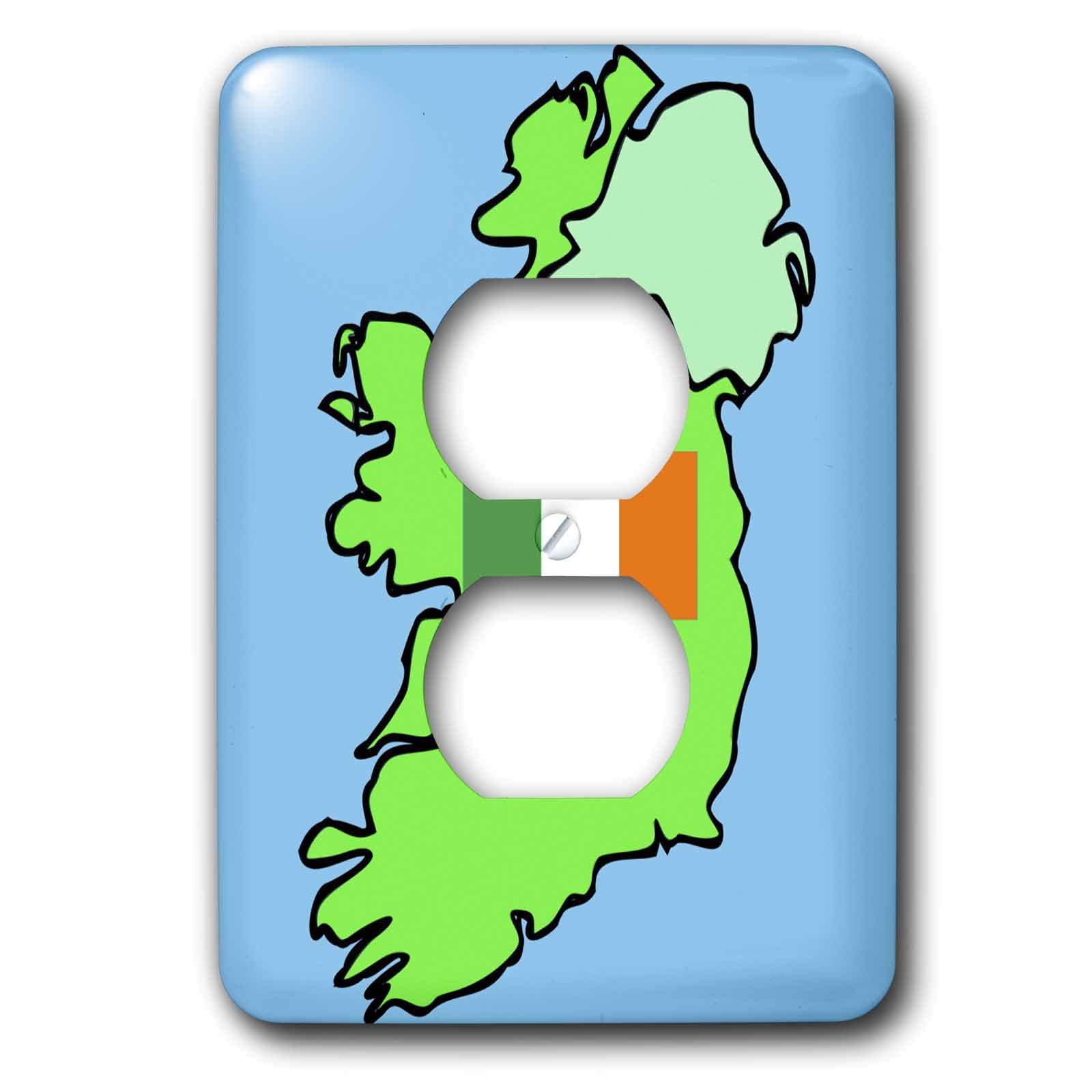Coque pour 2 prises Irlande pour remplacer une plaque murale blanche usée