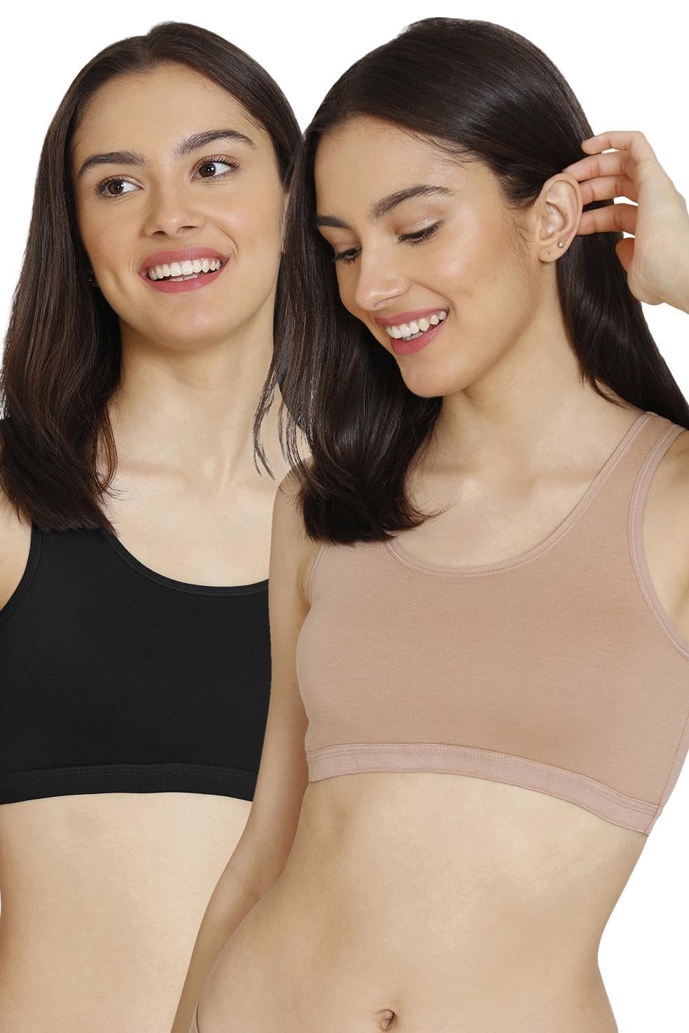 zivame Double Layered Non Wired Full Coverage Slip-on Beginner Bra (Pack of 2) - Multicolor-picture-27