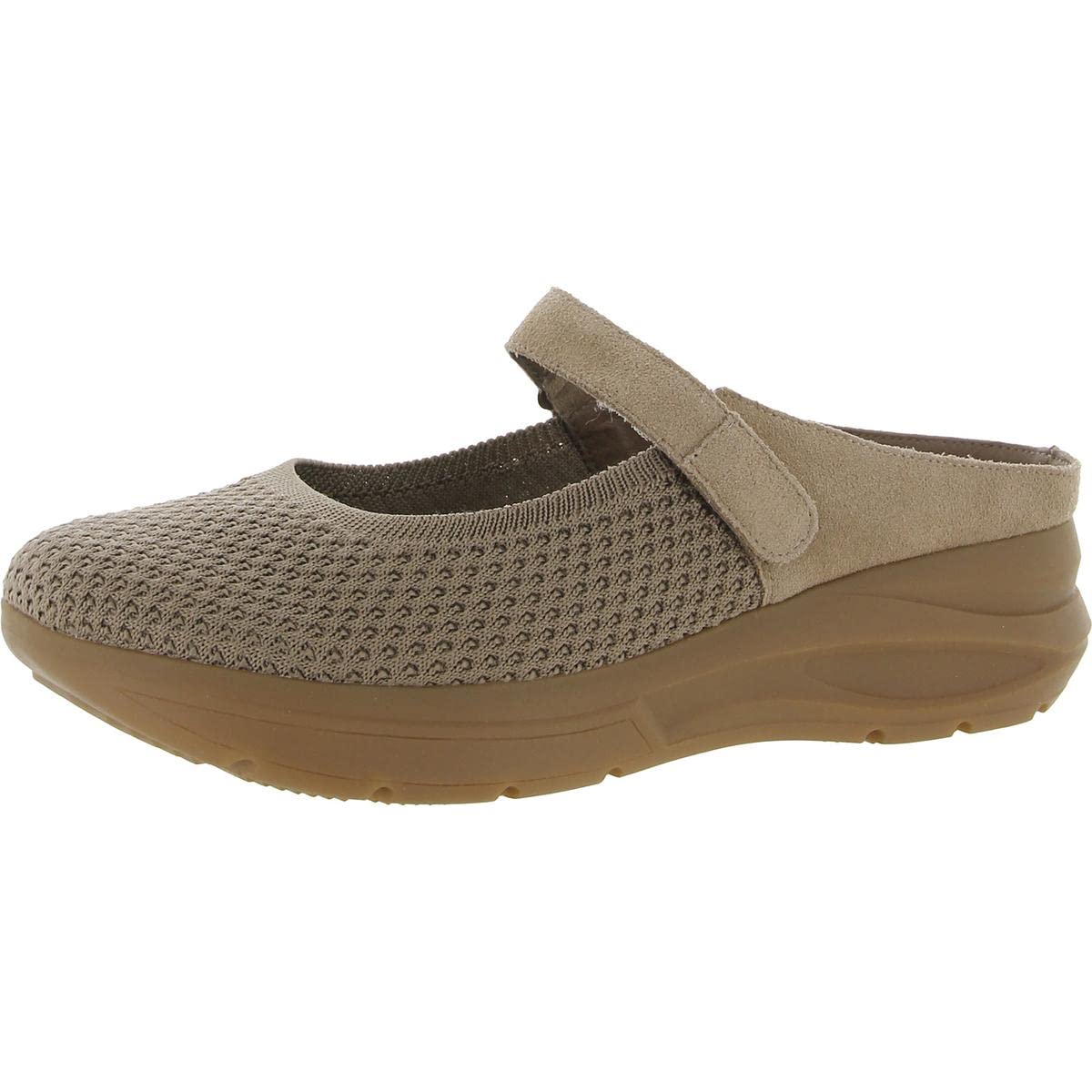 WHITE MOUNTAIN Womens Fearless Suede Textured Mules Beige 9.5 Medium (B,M)