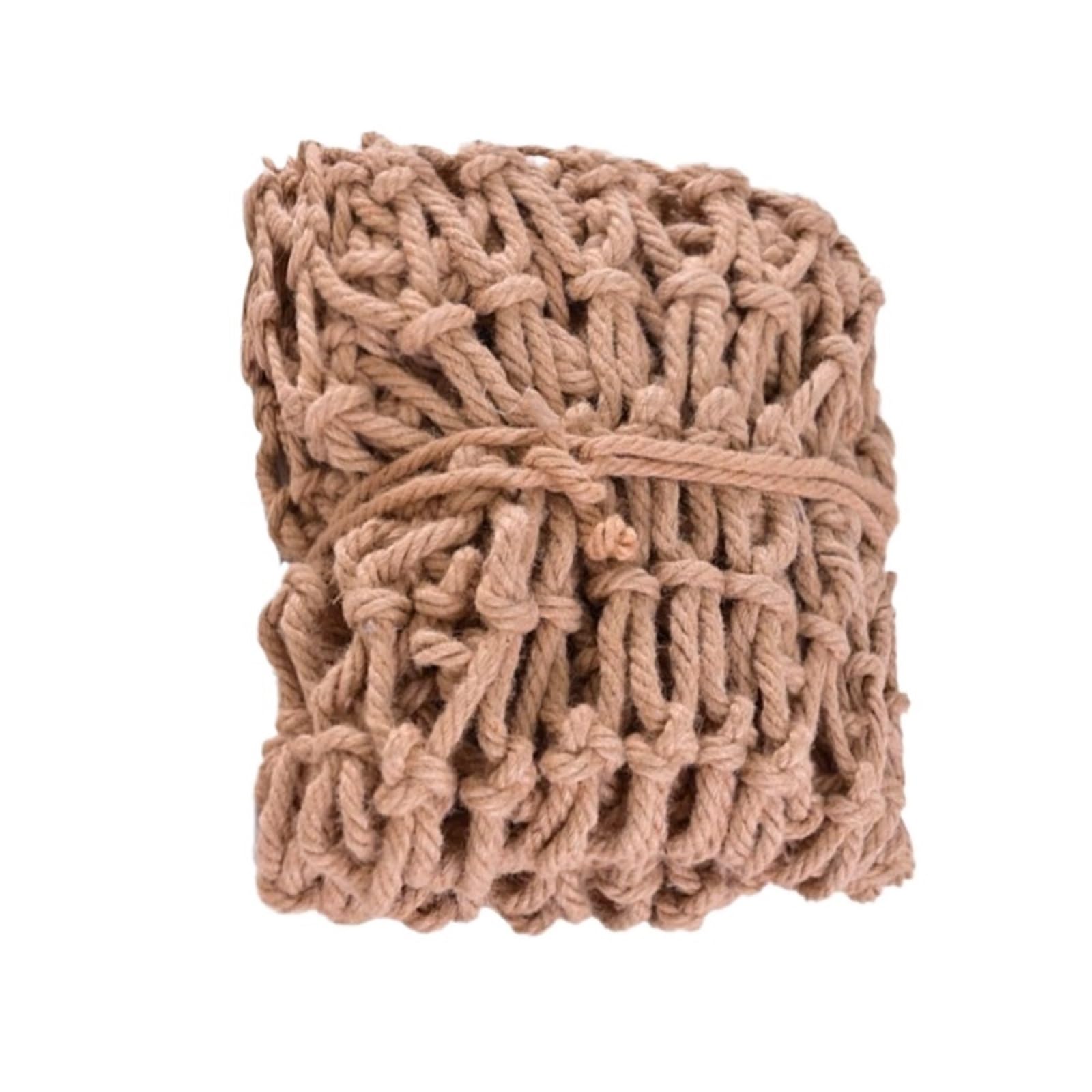 Cuerda de cáñamo natural de 4mm y red de escalada para protección de balcón en jardín