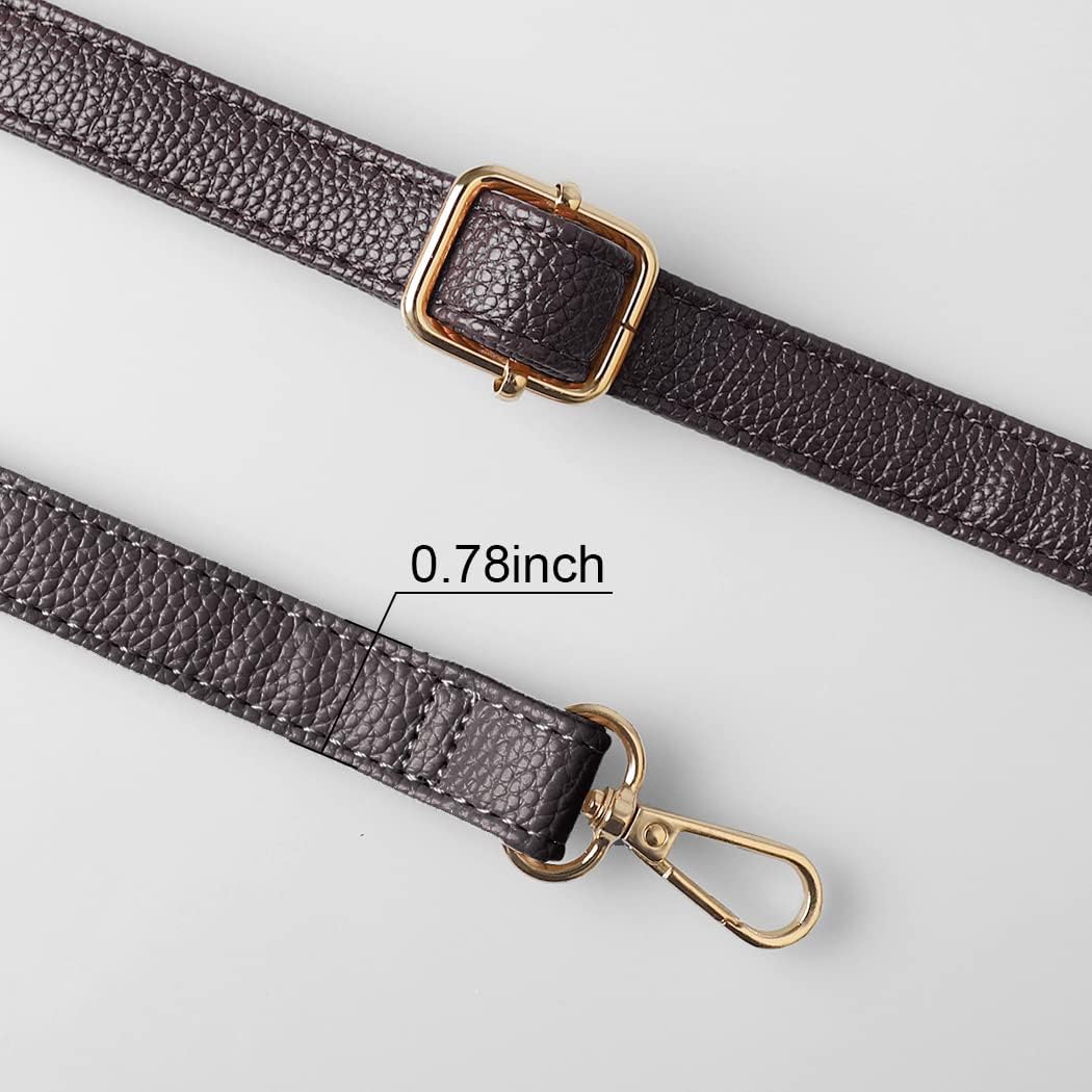 Full Grain Leather Purse Strap Replacement Crossbody, Adjustable Microfiber Bag Strap for Handbag, Shoulder Strap with Metal Swivel Hooks for Purse Making - 0.7 Inch Wide : Arts, Crafts & Sewing