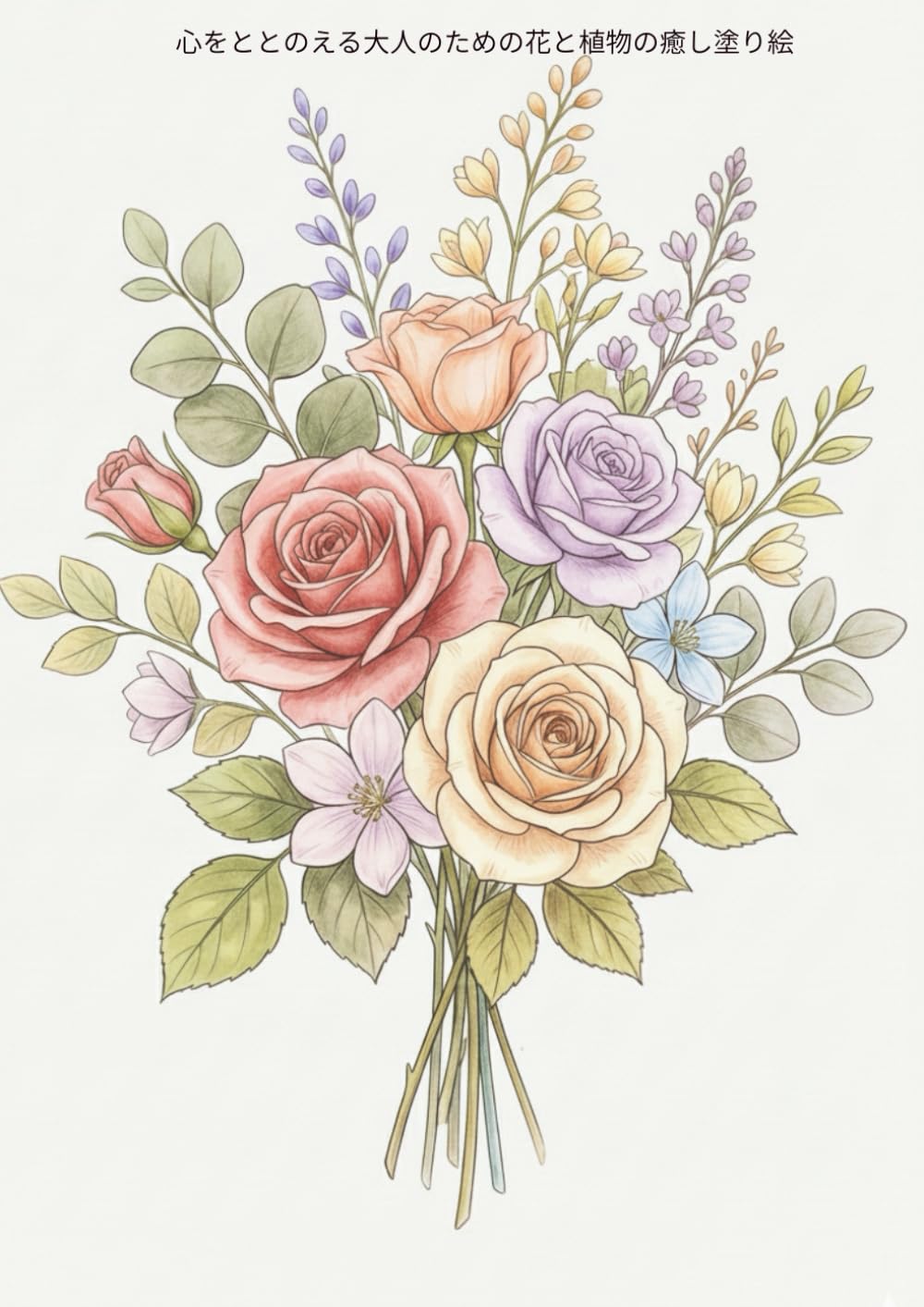 心をととのえる大人のための花と植物の癒し塗り絵