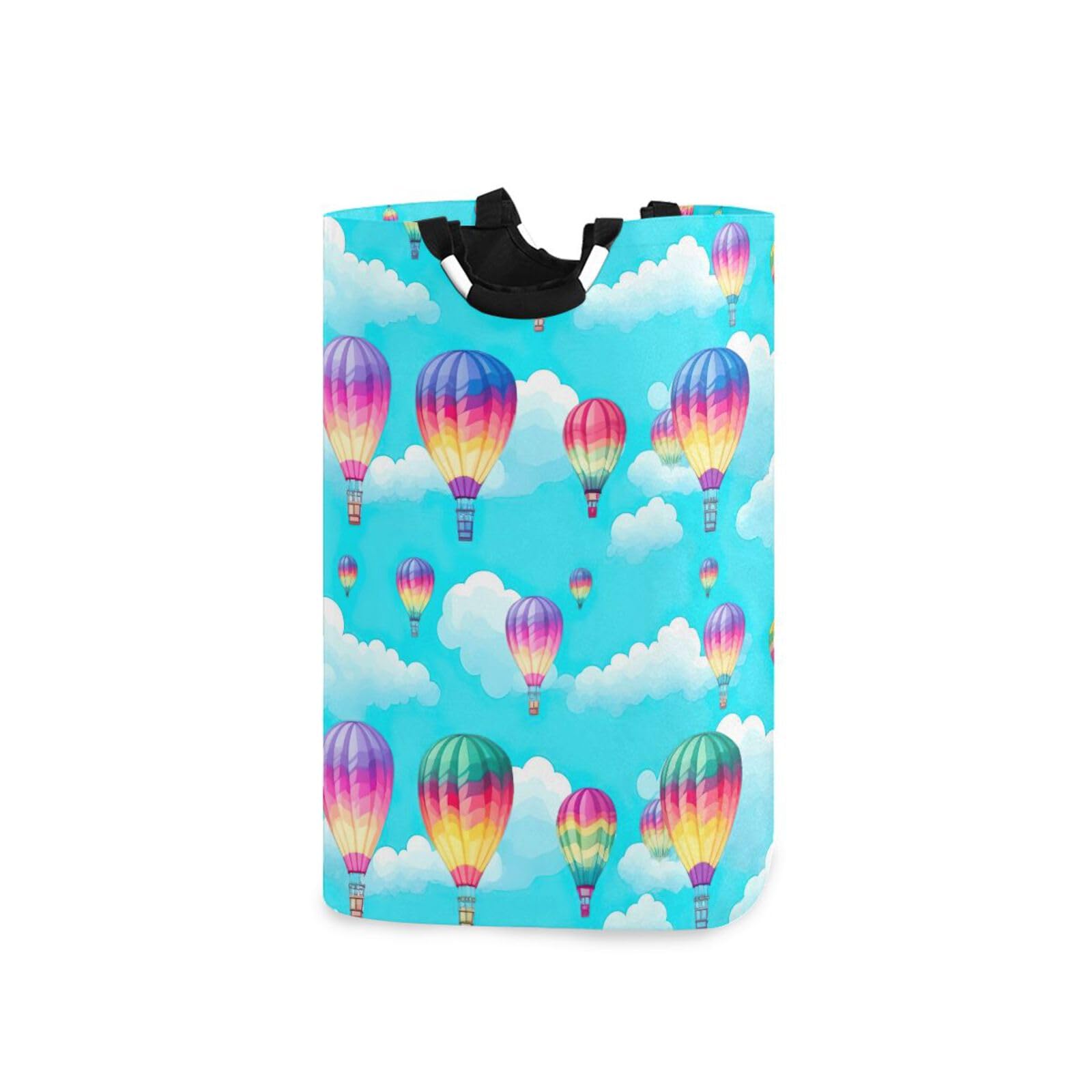 Jihqo Laundry Hamper Basket St Patrick's Clover Pattern Collapsible Nursery Storage Bin Waterproof Clothing Baskets for Home Bedroom Bathroom Washing Room