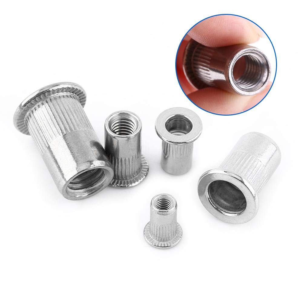 Produktbild von 50 Stück M6 304 Edelstahl Flachkopf-Nietmuttern – Nutsert, Gewindeeinsatz