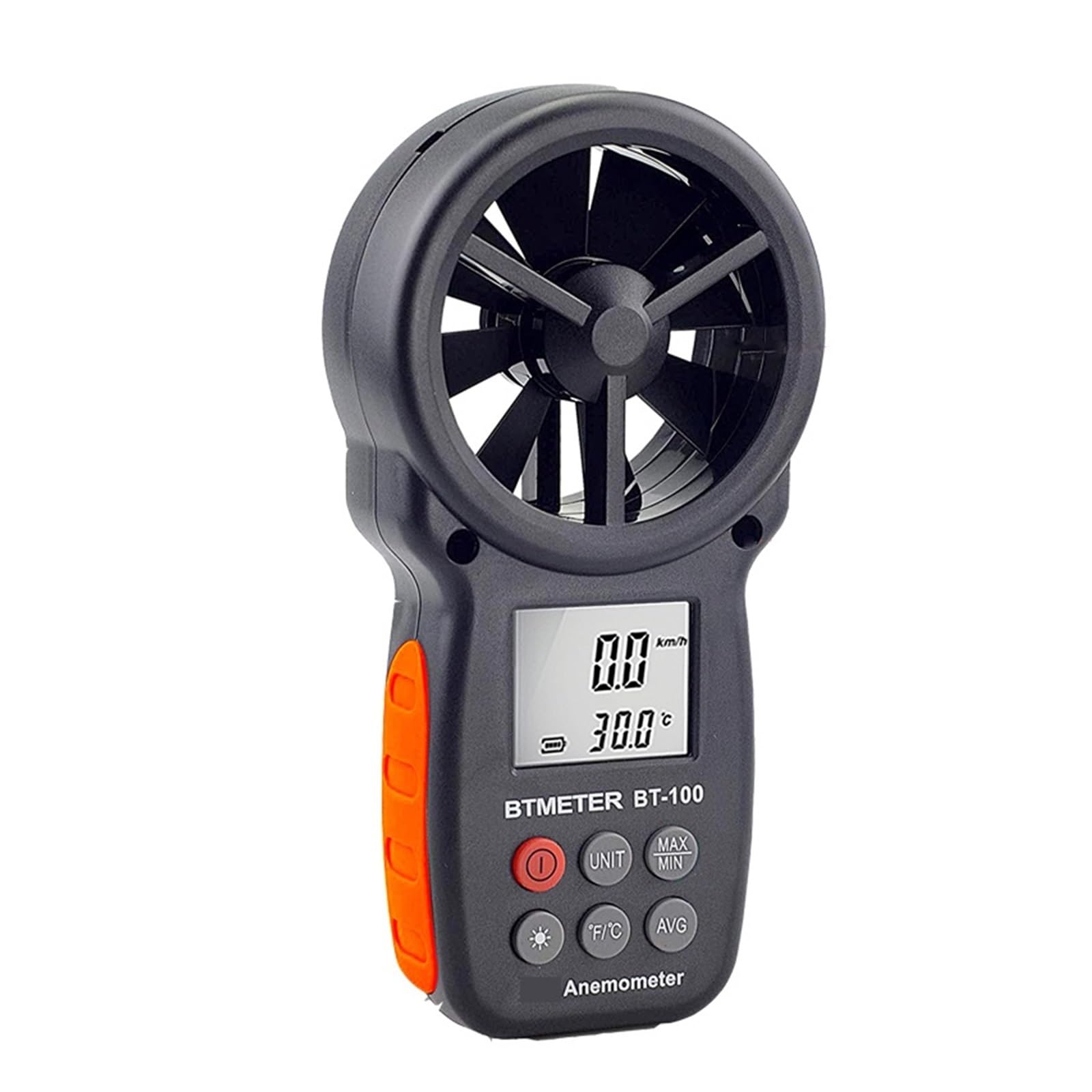 Anemómetro Digital BT-100 Velocidad del Viento portátil, Instrumento de medición de Temperatura del Viento frío