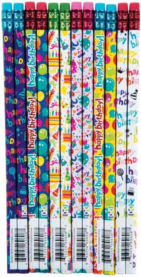 Raymond Geddes Birthday Number 2 Pencils For Kids (Pack of 72)