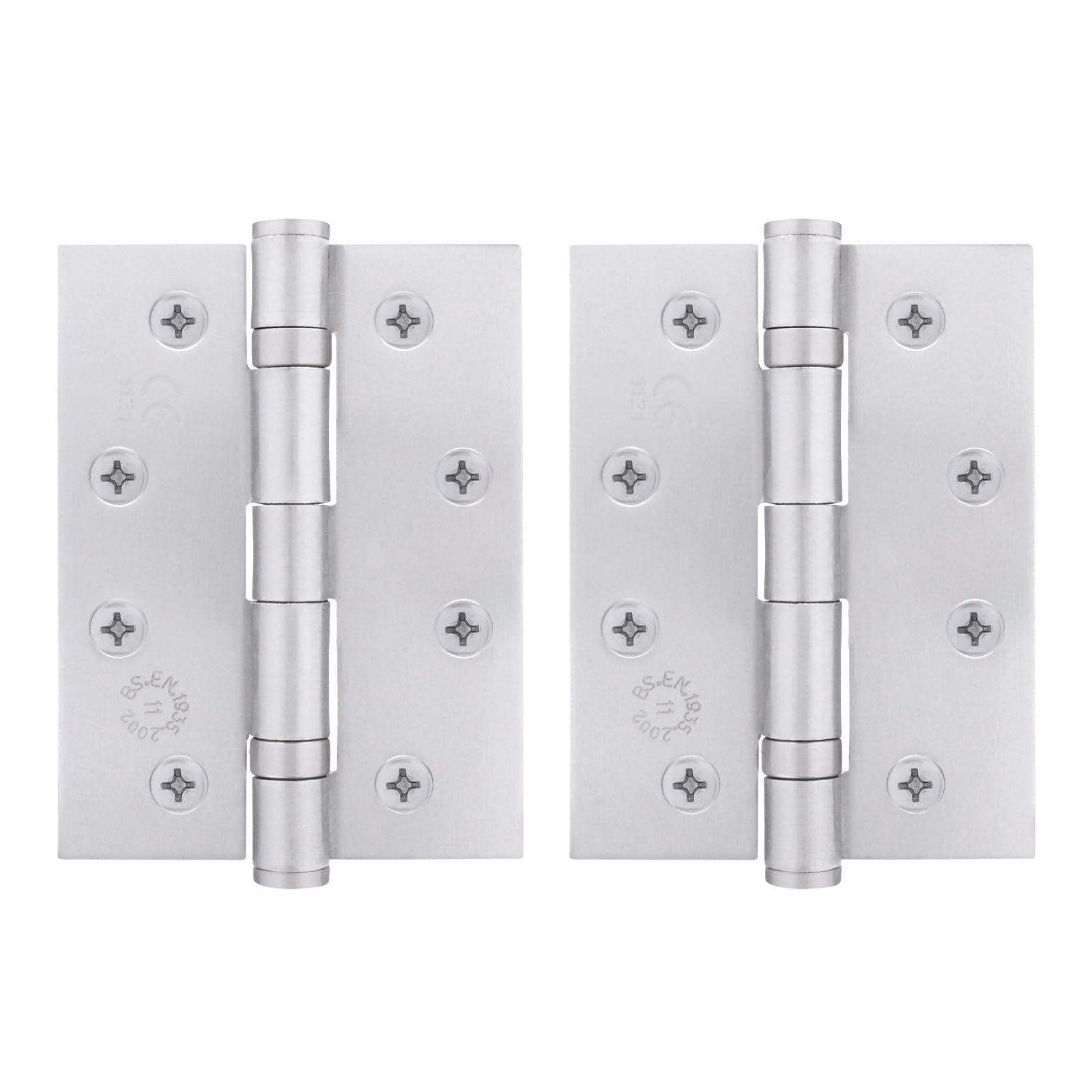 Charnières de porte en satin EAI 102 mm pour menuiserie intérieure