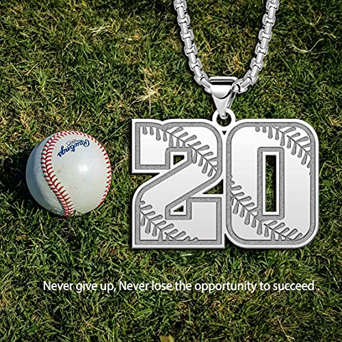 Stainless Steel Inspiration Baseball Jersey Number Necklace Charms Number Chain Pendant for Boys Men Kids2