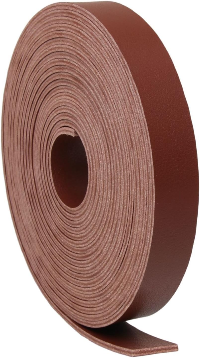 lalatia Double Sided Faux Leather Strip Leather Strap (Black, 1'' x 2.5 Yards)