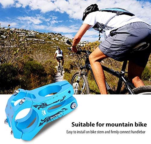 Handlebar Stem 31.8mm Aluminium Alloy Handlebar Stem for Mountain, Road Bike, Fixie Gear, Cycling(Sky Blue)
