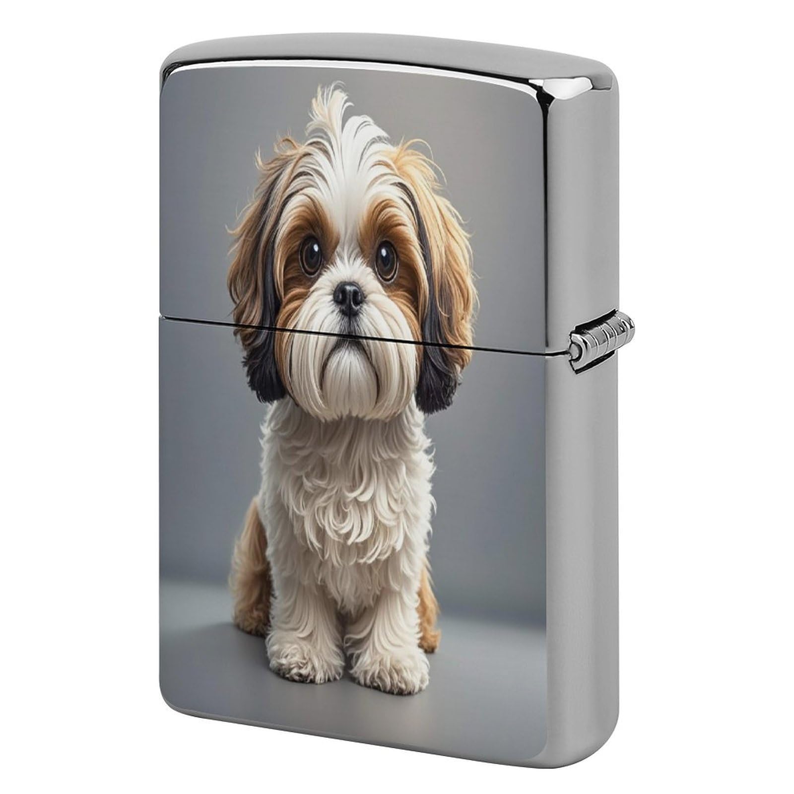Fekiloot Style Shih Tzu Dog Lighter Case Cover Metal Lighter Case