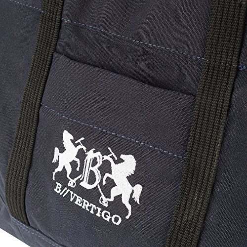 B Vertigo Baron Lux Horse Grooming Tote Bag with Inner Zip Pocket Dark Navy