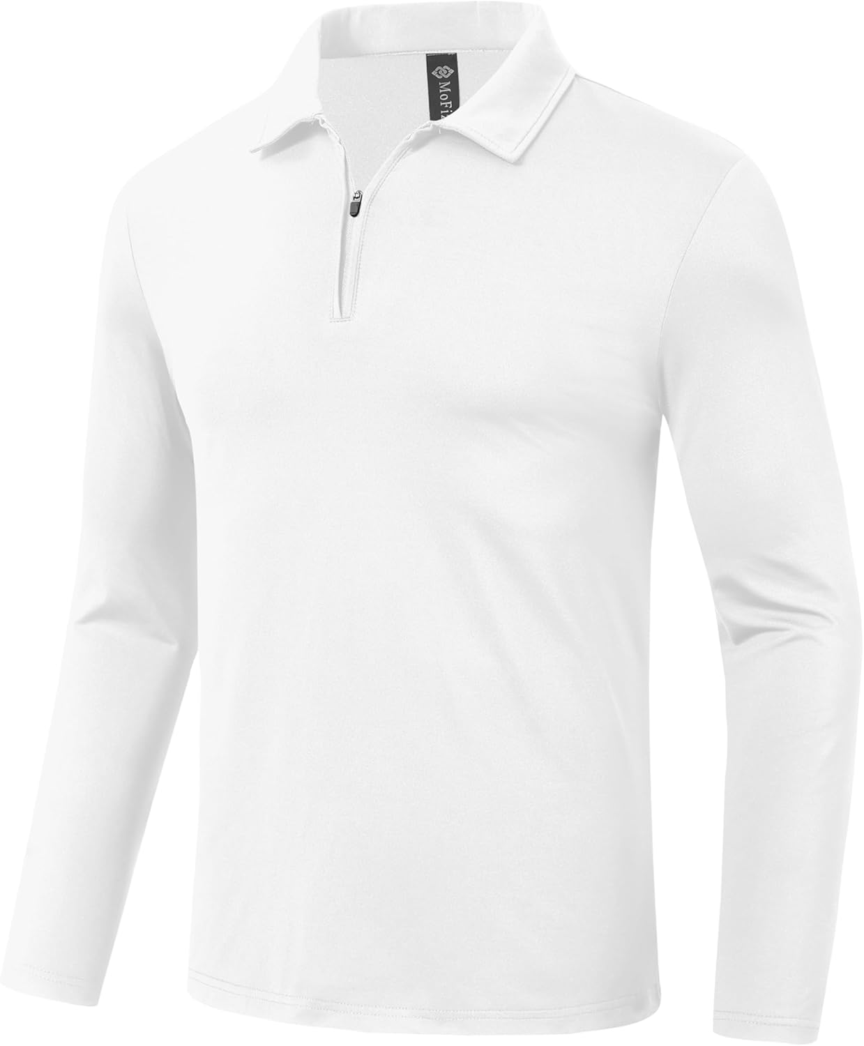 MoFiz Lightweight Men's Long Sleeve Polo Shirts Quarter Zipper Pullover Men's Polo Shirts