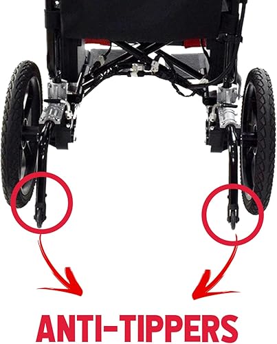 Miniatura 3 de Culver All Terrain - Silla de ruedas eléctrica plegable con motor doble, para todo terreno, silla de ruedas eléctrica, para adultos, soportes (azul)