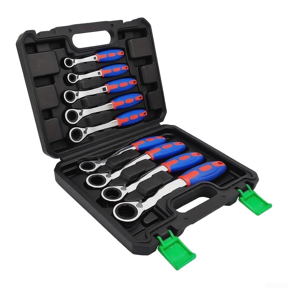 Set di chiavi a cricchetto, 9 pezzi, 72 denti per kit di chiavi