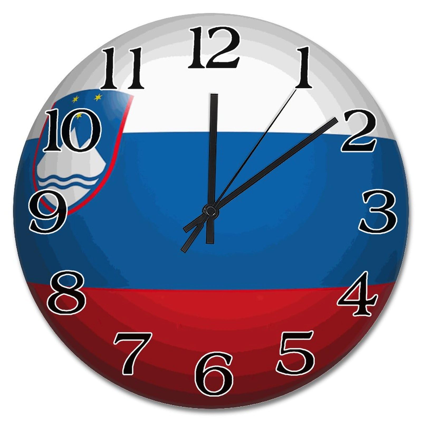 Horloge murale silencieuse Slovénie 38 cm pour déco maison