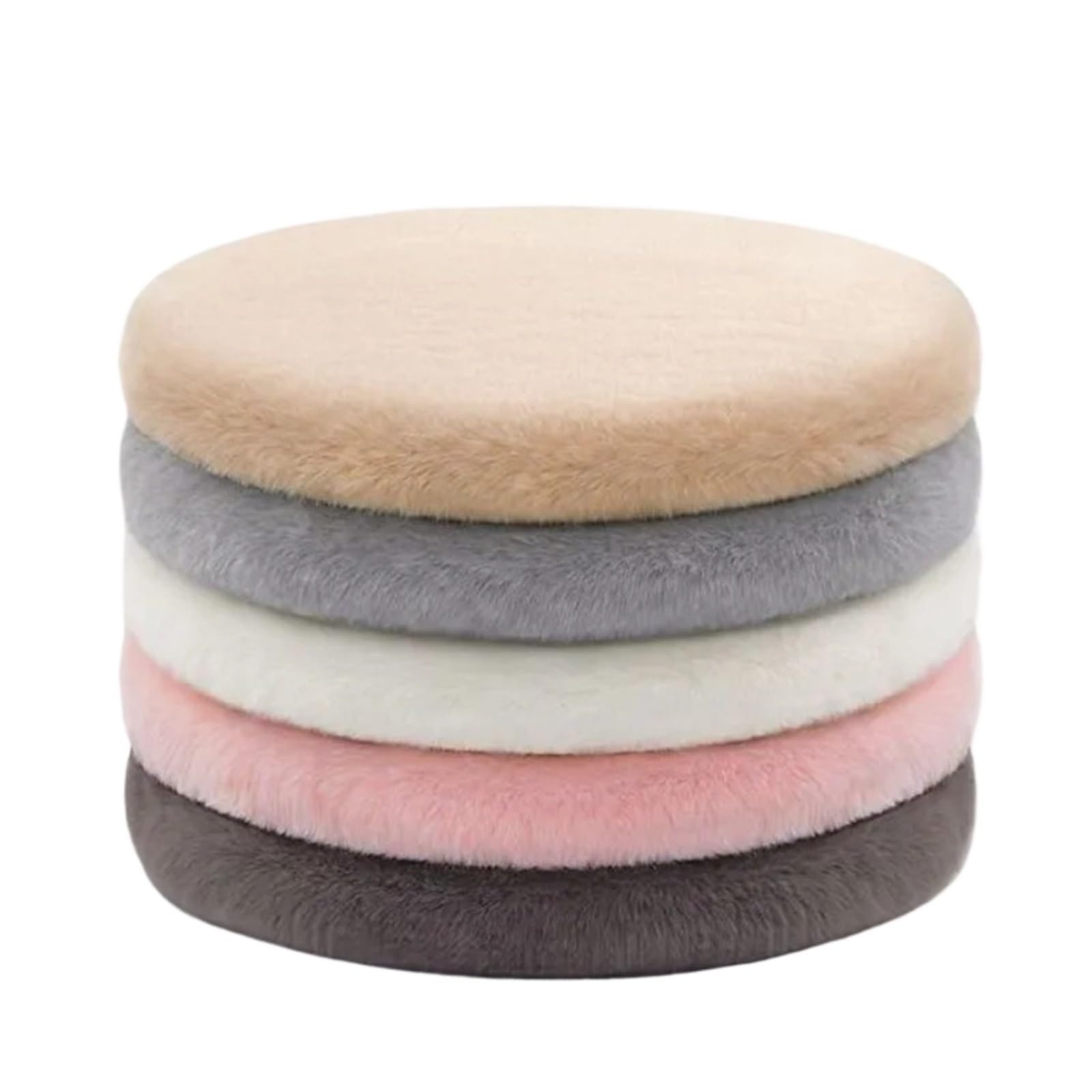 Gwyzax Stool Cushions 2pcs Thickened Plush Cushion Seat Rabbit Velvet Warm Fart Office Sedentary Artifact(Grey)