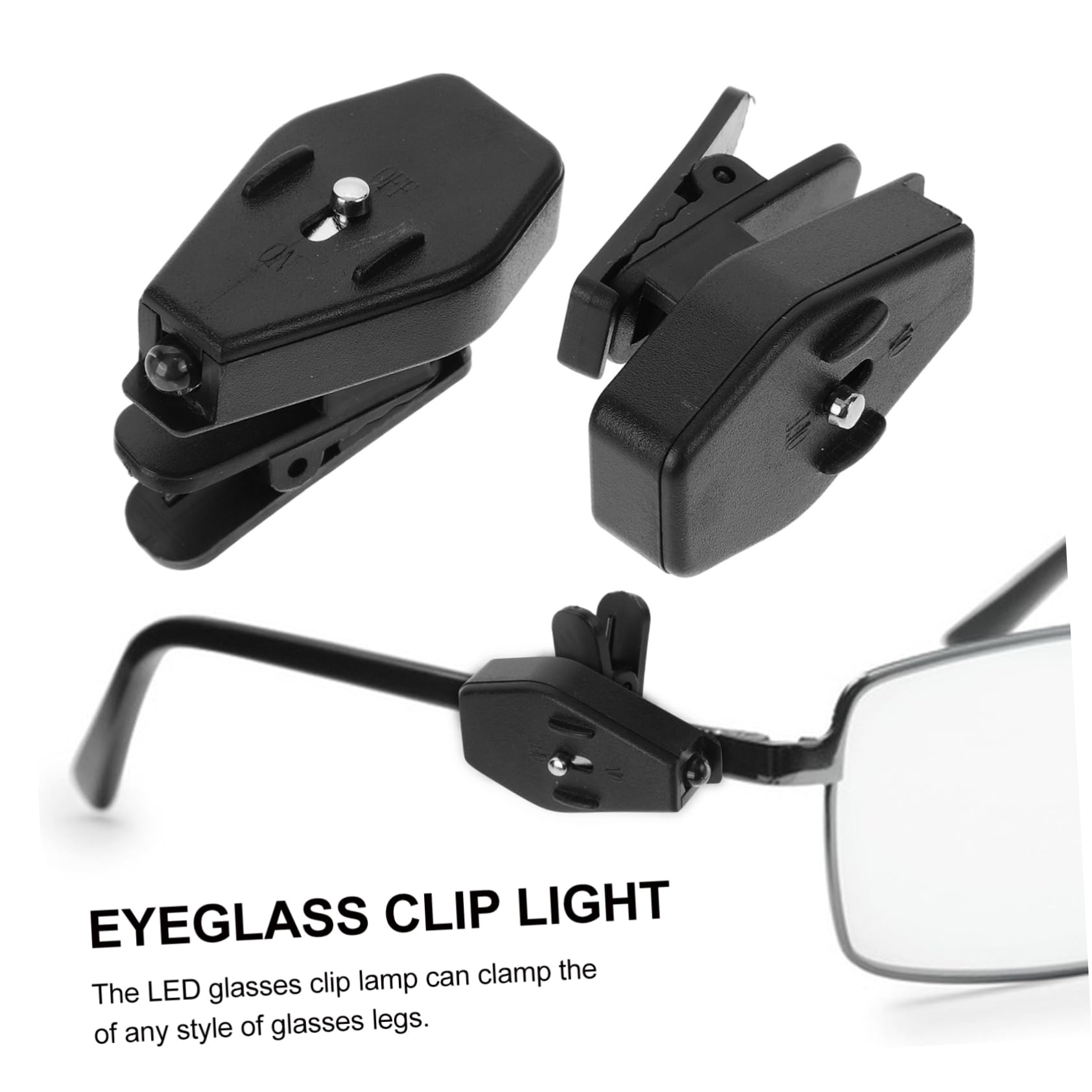SEWACC 2pcs Led Eyeglass Clip Light Reading Clip Lamp for Night Use Flexible Lightweight Lighting Tool for Reading Fishing and Hobbies
