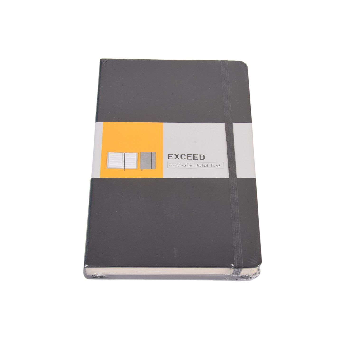 Norcom EXCEED Hard Cover Ruled Book/Notebook, 120 sheets (black)