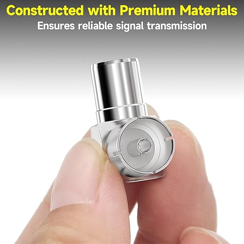 Miniatura 5 de Bingfu Varón de ángulo recto PAL a conector coaxial hembra PAL RF enchufe para cables de antena de TV, cables coaxiales de satélite